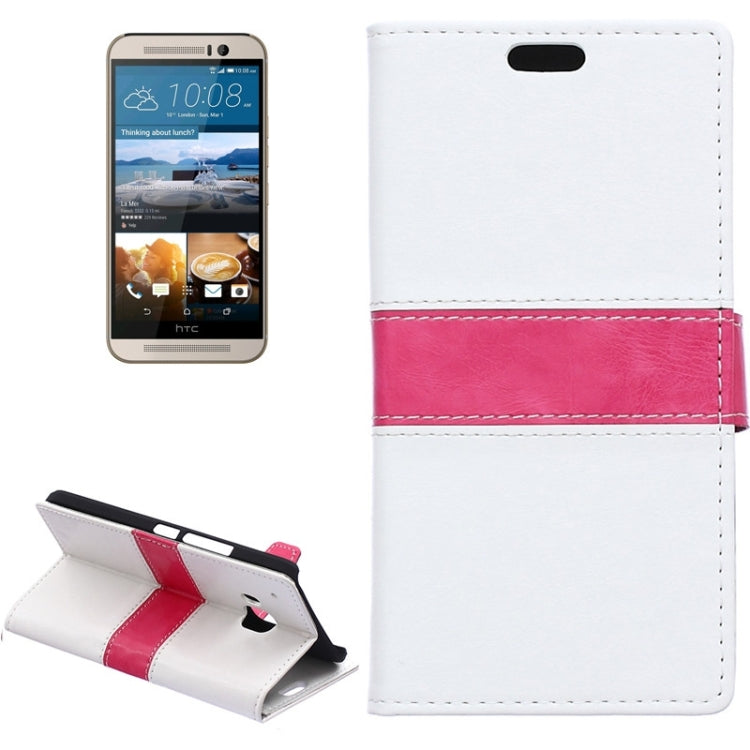 Color Matching Flip Leather Case with Holder & Card Slots & Wallet for HTC One M9