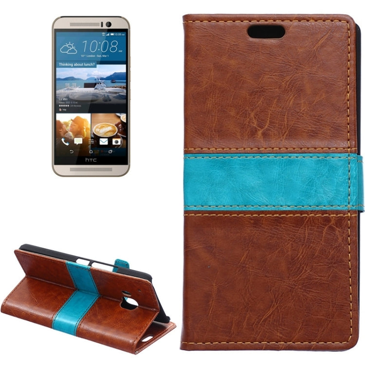 Color Matching Flip Leather Case with Holder & Card Slots & Wallet for HTC One M9