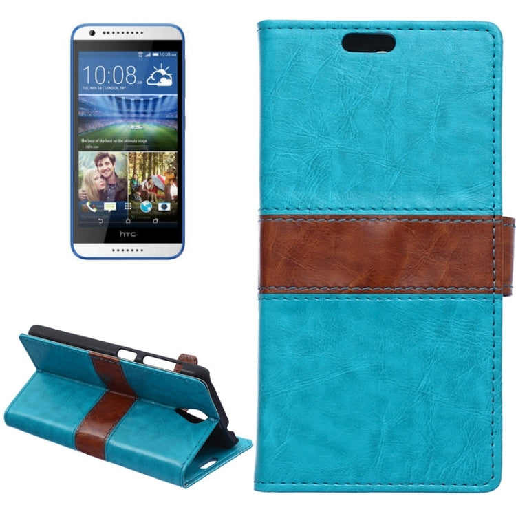 Color Matching Flip Leather Case with Holder & Card Slots & Wallet for HTC Desire 620