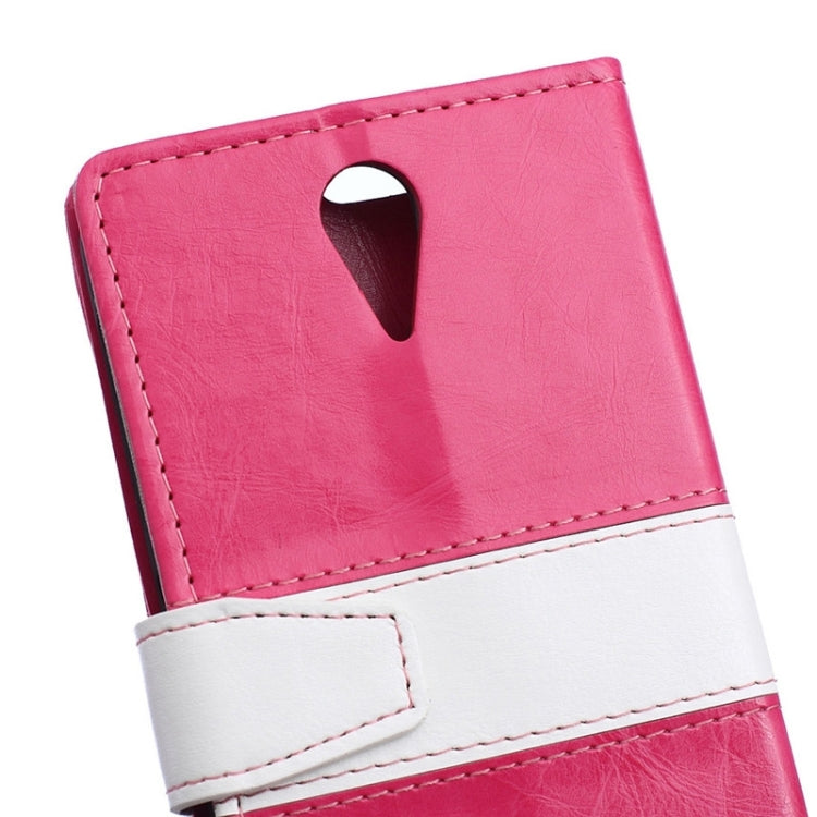Color Matching Flip Leather Case with Holder & Card Slots & Wallet for HTC Desire 620