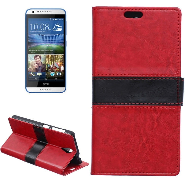 Color Matching Flip Leather Case with Holder & Card Slots & Wallet for HTC Desire 620