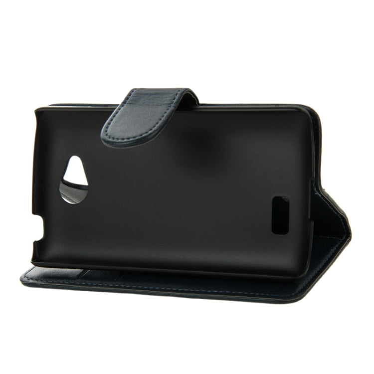 Horizontal Flip Magnetic Buckle PU Leather Case with Holder & Card Slot & Wallet for LG Optimus F60