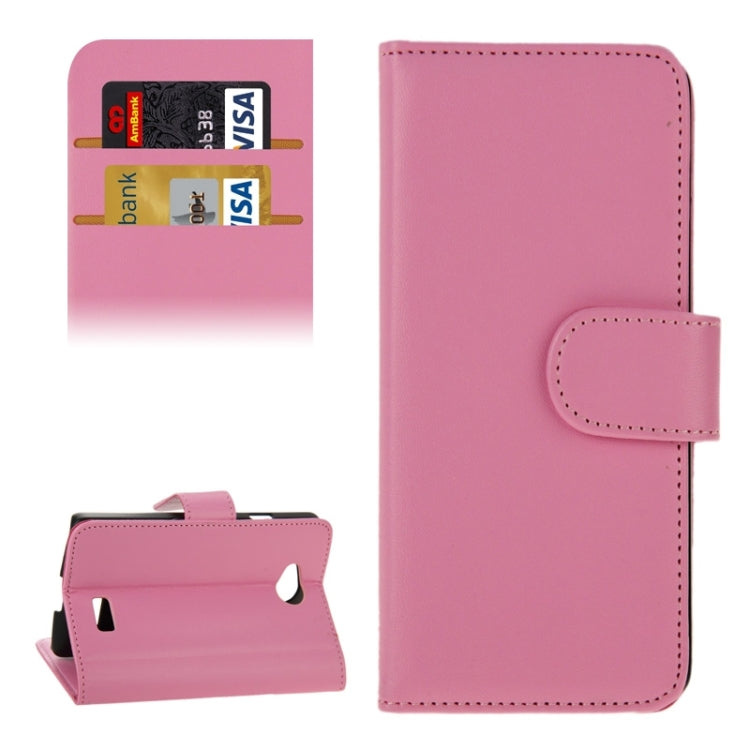Horizontal Flip Magnetic Buckle PU Leather Case with Holder & Card Slot & Wallet for LG Optimus F60