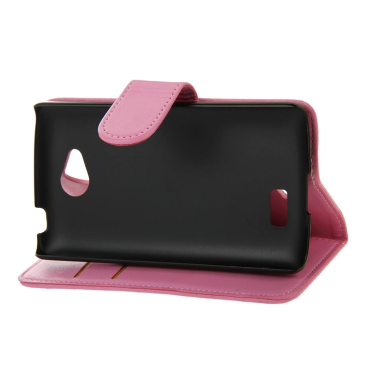 Horizontal Flip Magnetic Buckle PU Leather Case with Holder & Card Slot & Wallet for LG Optimus F60