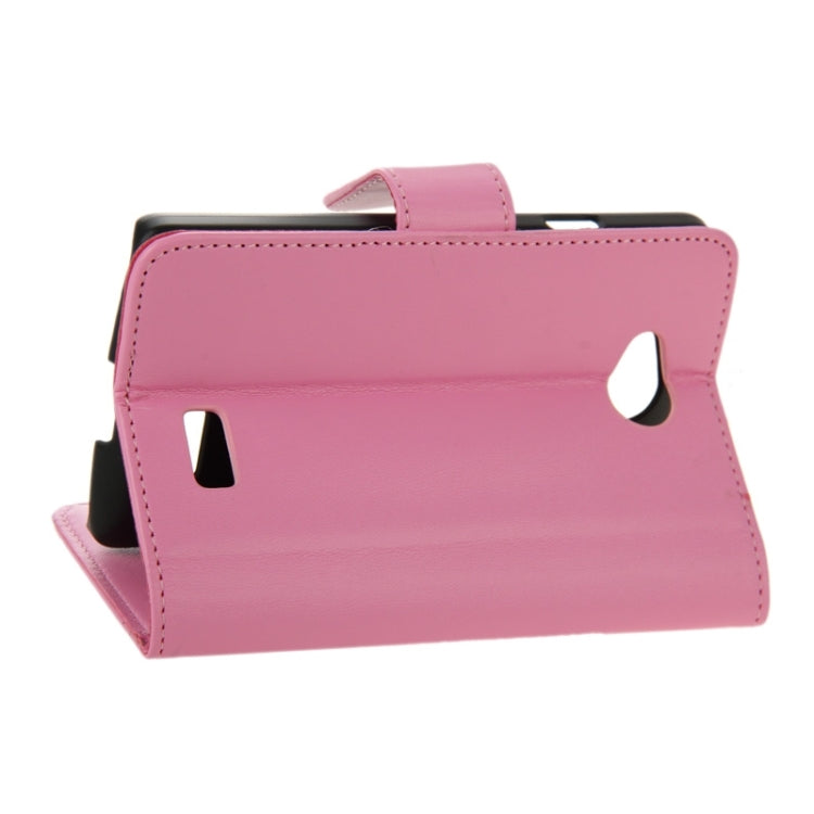Horizontal Flip Magnetic Buckle PU Leather Case with Holder & Card Slot & Wallet for LG Optimus F60
