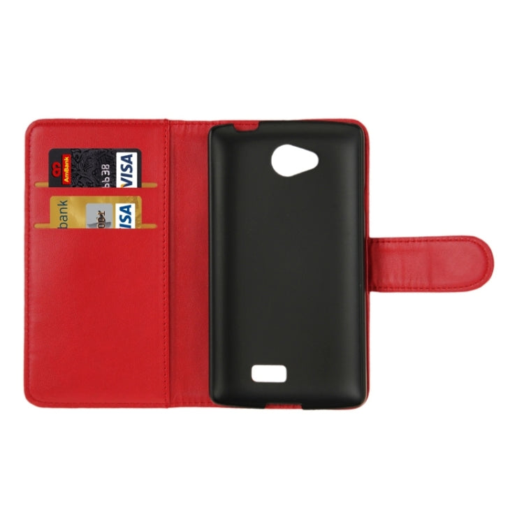 Horizontal Flip Magnetic Buckle PU Leather Case with Holder & Card Slot & Wallet for LG Optimus F60
