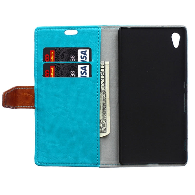Color Matching Flip Leather Case with Holder & Card Slots & Wallet for Sony Xperia Z4