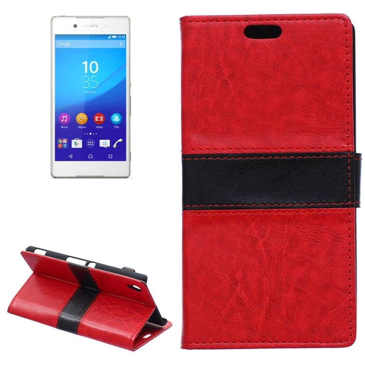 Color Matching Flip Leather Case with Holder & Card Slots & Wallet for Sony Xperia Z4