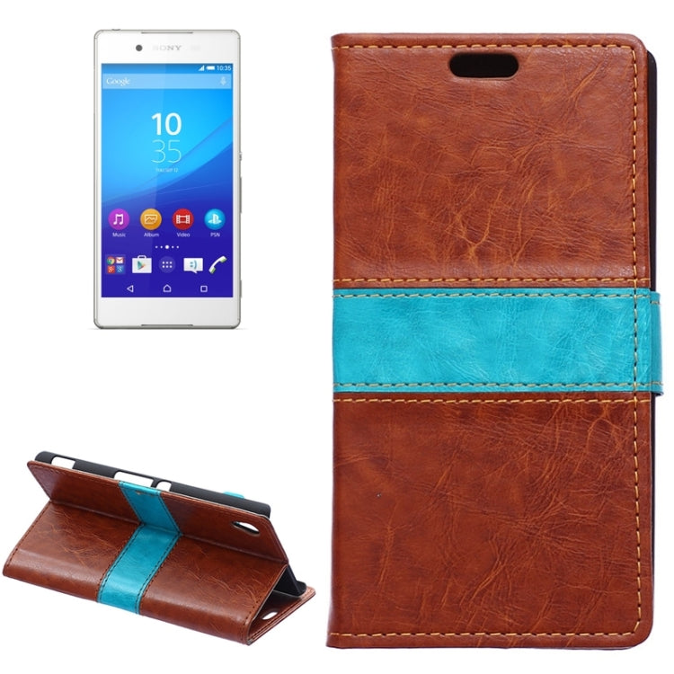 Color Matching Flip Leather Case with Holder & Card Slots & Wallet for Sony Xperia Z4