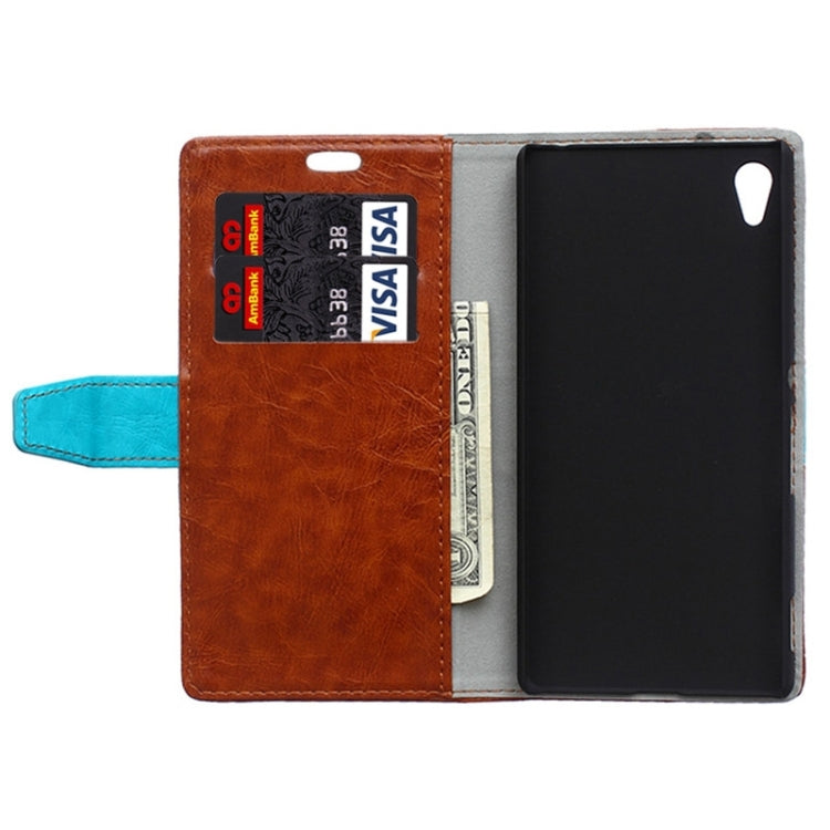 Color Matching Flip Leather Case with Holder & Card Slots & Wallet for Sony Xperia Z4