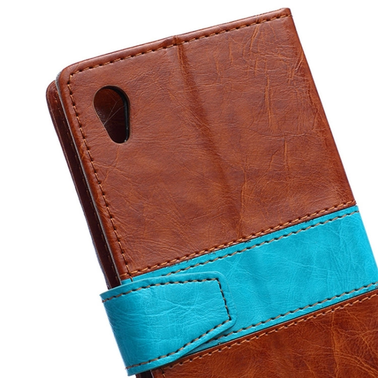 Color Matching Flip Leather Case with Holder & Card Slots & Wallet for Sony Xperia Z4