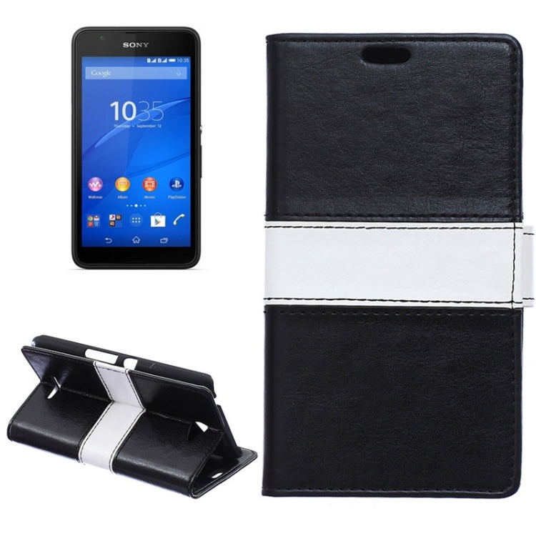 Color Matching Flip Leather Case with Holder & Card Slots & Wallet for Sony Xperia E4