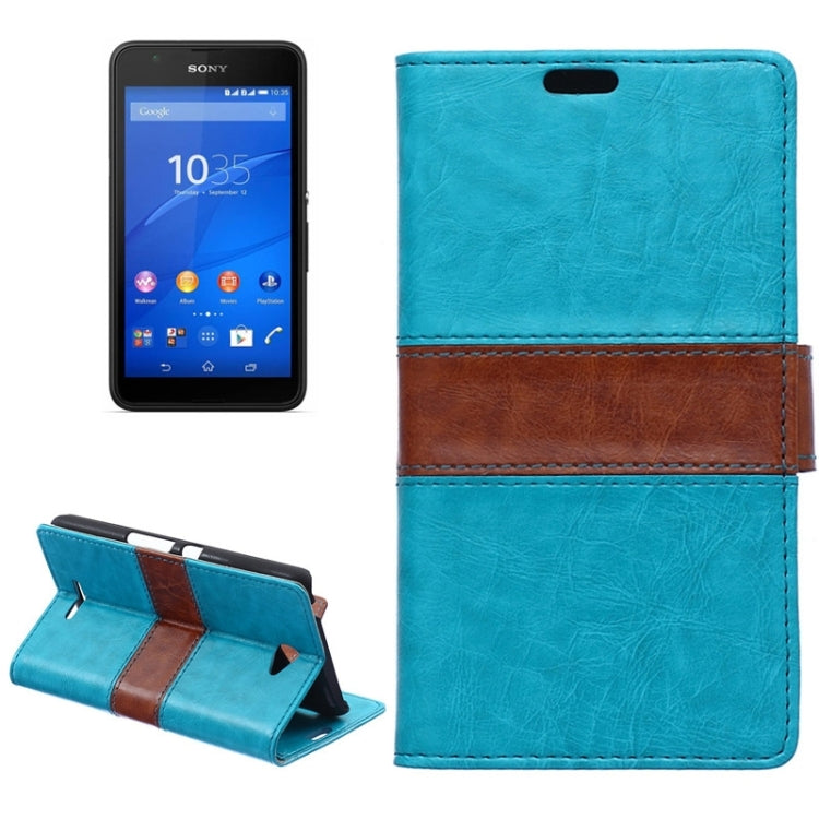Color Matching Flip Leather Case with Holder & Card Slots & Wallet for Sony Xperia E4