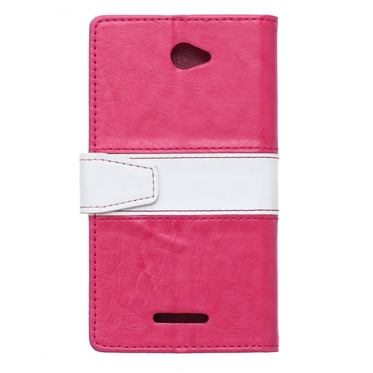 Color Matching Flip Leather Case with Holder & Card Slots & Wallet for Sony Xperia E4