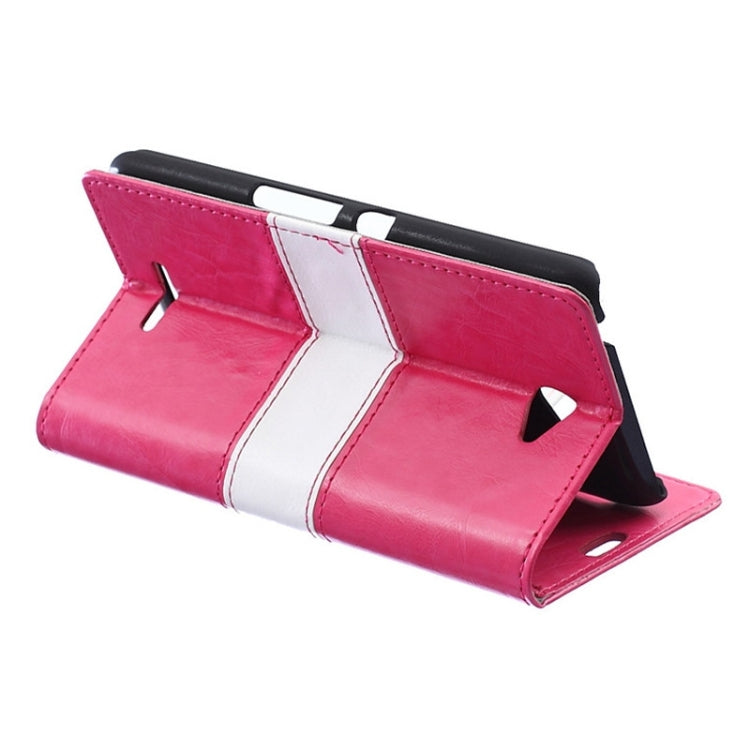 Color Matching Flip Leather Case with Holder & Card Slots & Wallet for Sony Xperia E4