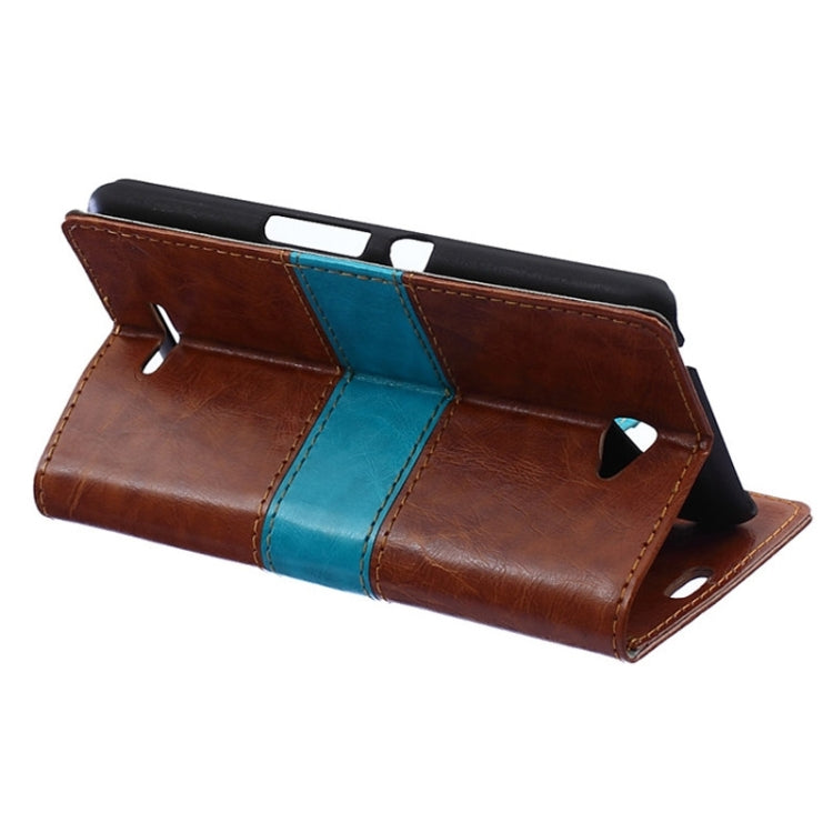 Color Matching Flip Leather Case with Holder & Card Slots & Wallet for Sony Xperia E4