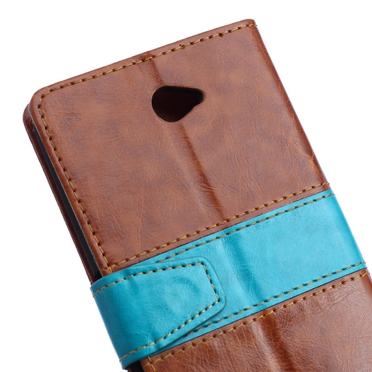 Color Matching Flip Leather Case with Holder & Card Slots & Wallet for Sony Xperia E4