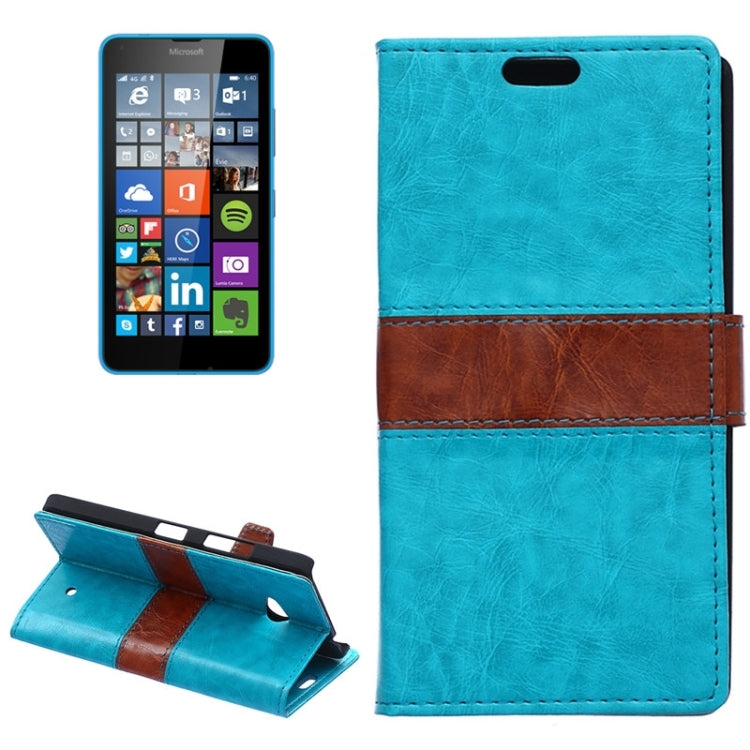 Color Matching Flip Leather Case with Holder & Card Slots & Wallet for Microsoft Lumia 640