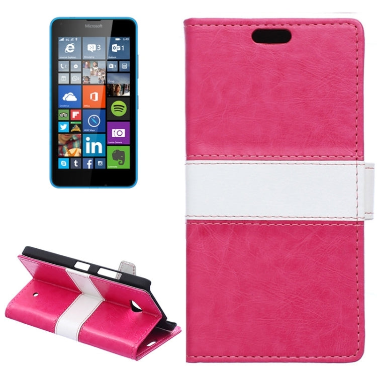 Color Matching Flip Leather Case with Holder & Card Slots & Wallet for Microsoft Lumia 640