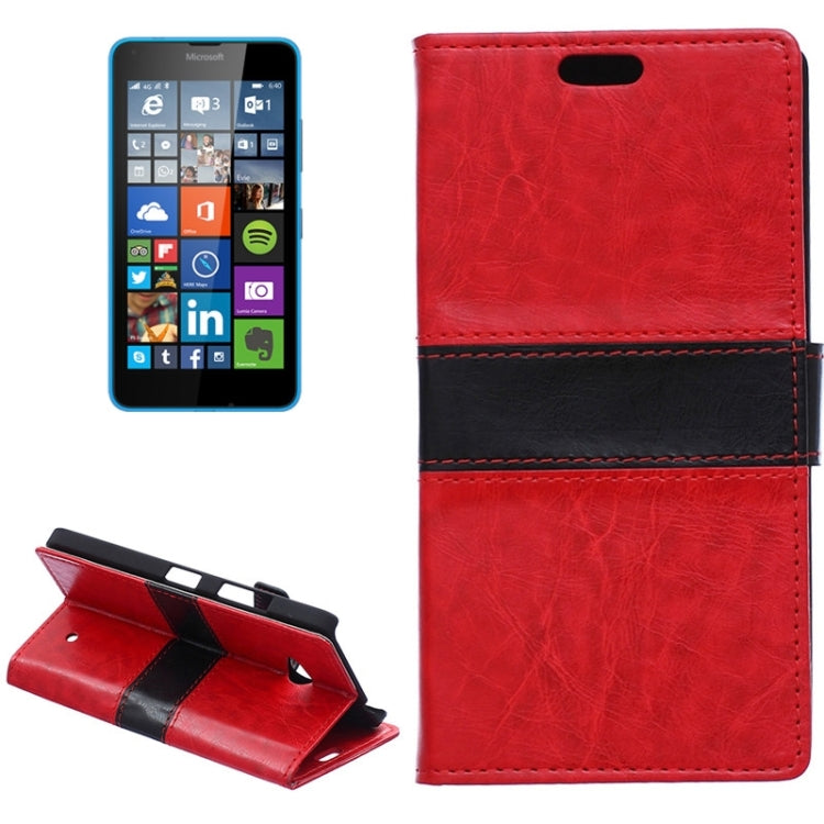 Color Matching Flip Leather Case with Holder & Card Slots & Wallet for Microsoft Lumia 640