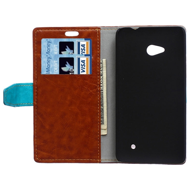 Color Matching Flip Leather Case with Holder & Card Slots & Wallet for Microsoft Lumia 640