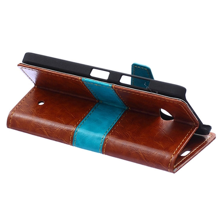 Color Matching Flip Leather Case with Holder & Card Slots & Wallet for Microsoft Lumia 640