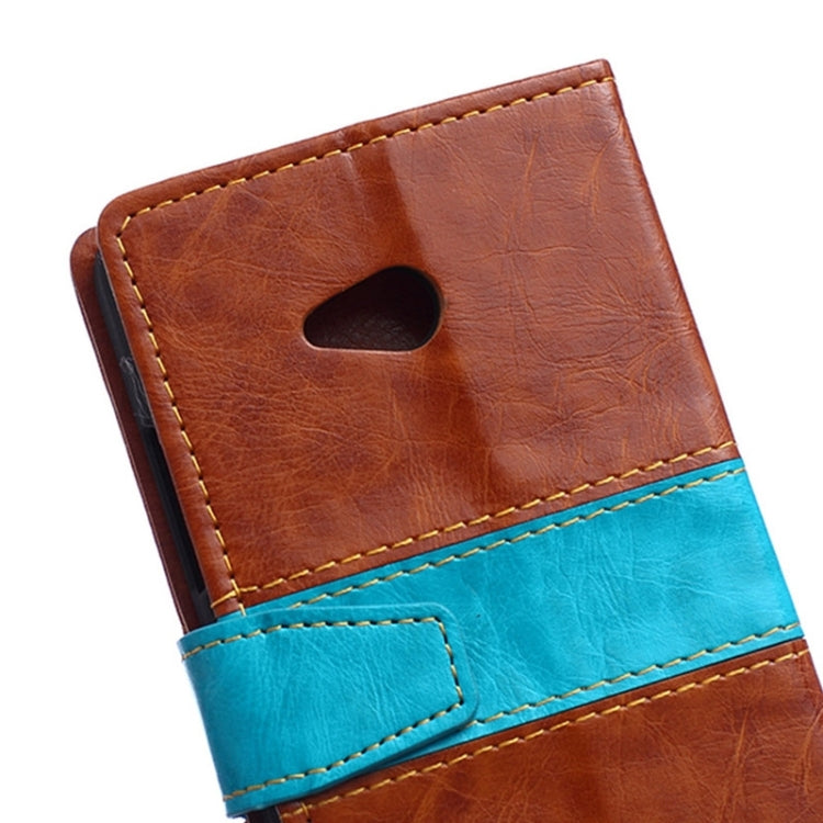 Color Matching Flip Leather Case with Holder & Card Slots & Wallet for Microsoft Lumia 640