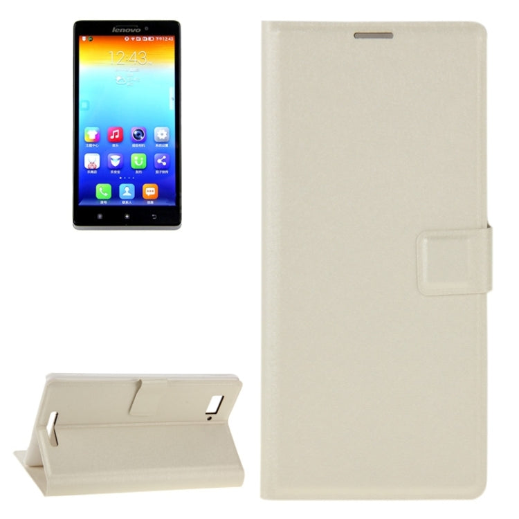 Silk Texture Horizontal Flip Leather Case with Card Slot & Holder for Lenovo Vibe Z / K910