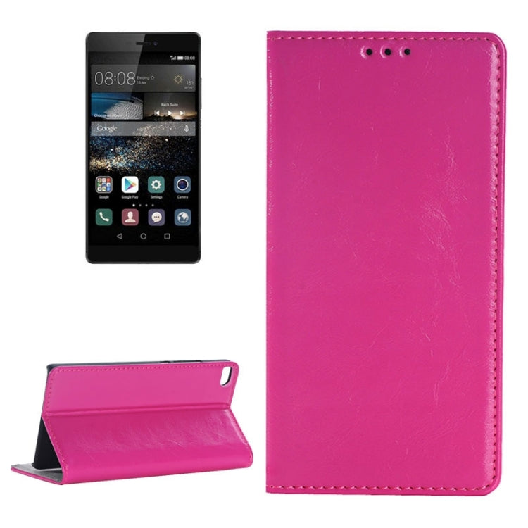 Crazy Horse Texture Genuine Leather Case with Holder & Card Slot for Huawei P8