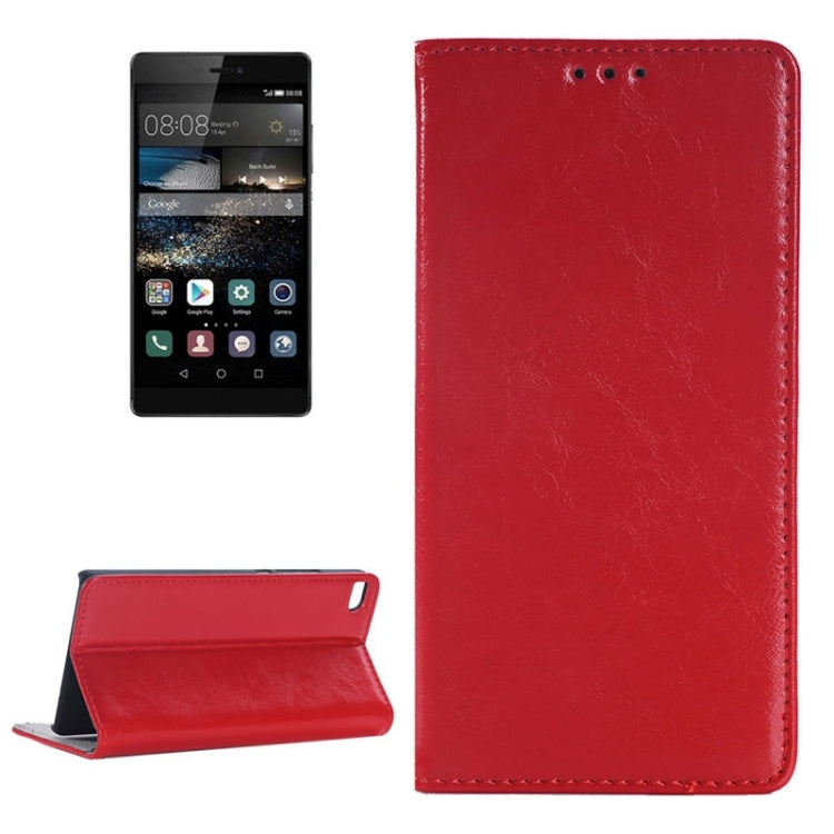 Crazy Horse Texture Genuine Leather Case with Holder & Card Slot for Huawei P8