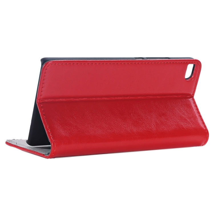 Crazy Horse Texture Genuine Leather Case with Holder & Card Slot for Huawei P8