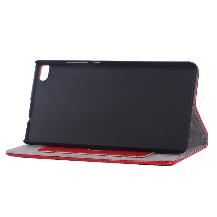 Crazy Horse Texture Genuine Leather Case with Holder & Card Slot for Huawei P8