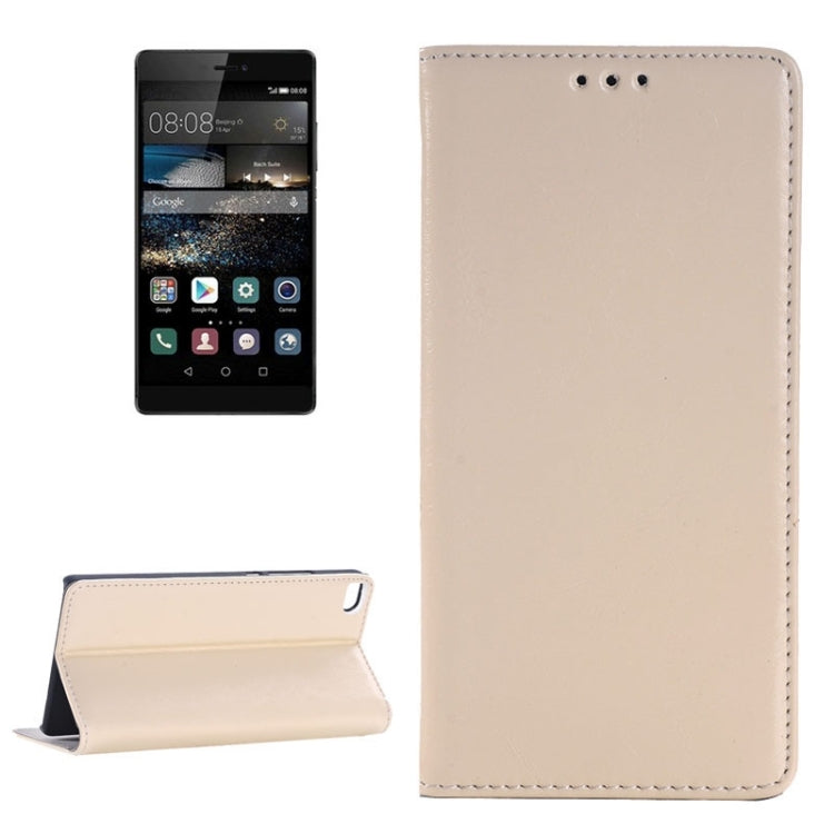 Crazy Horse Texture Genuine Leather Case with Holder & Card Slot for Huawei P8
