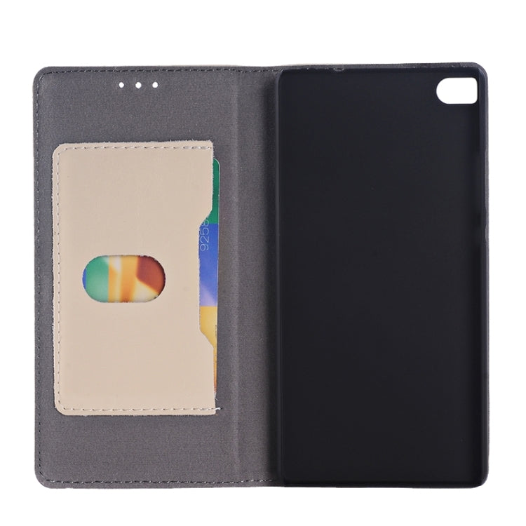 Crazy Horse Texture Genuine Leather Case with Holder & Card Slot for Huawei P8