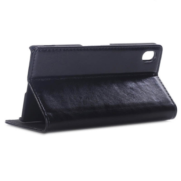 Crazy Horse Texture Horizontal Flip Genuine Leather Case with Card Slots & Holder for Sony Xperia Z3+