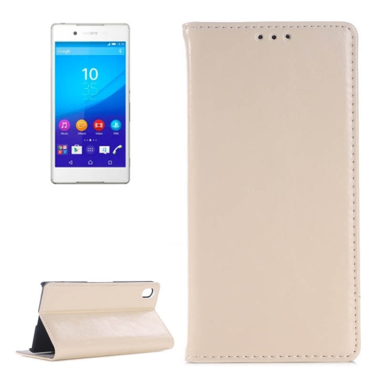 Crazy Horse Texture Horizontal Flip Genuine Leather Case with Card Slots & Holder for Sony Xperia Z3+