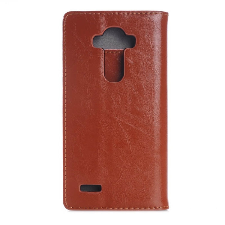 Crazy Horse Texture Horizontal Flip Genuine Leather Case with Card Slots & Holder for LG G4
