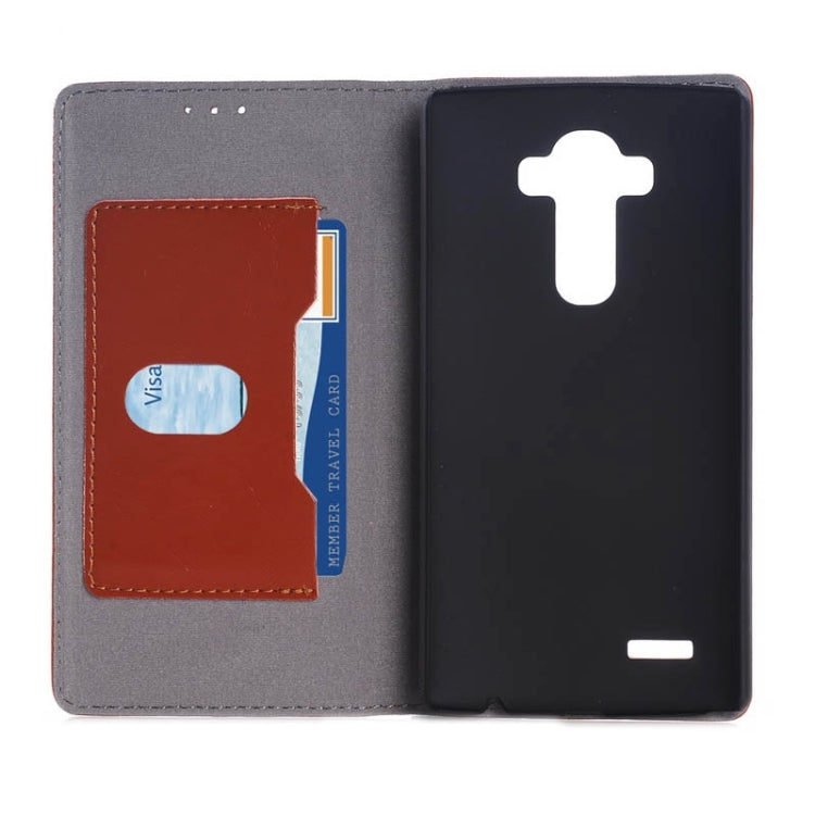 Crazy Horse Texture Horizontal Flip Genuine Leather Case with Card Slots & Holder for LG G4