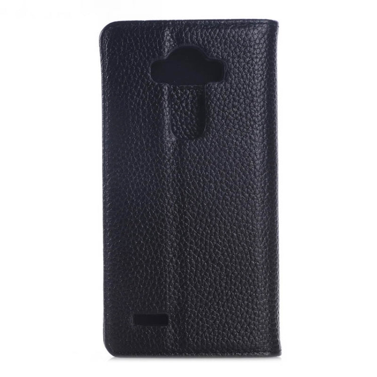 Litchi Texture Horizontal Flip Genuine Leather Case with Card Slots & Holder for LG G4