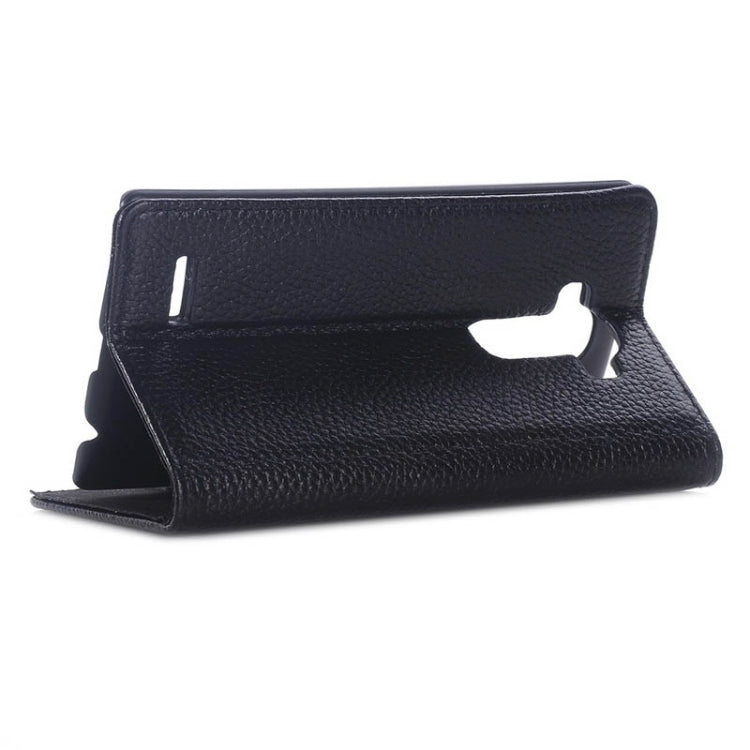 Litchi Texture Horizontal Flip Genuine Leather Case with Card Slots & Holder for LG G4