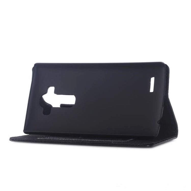 Litchi Texture Horizontal Flip Genuine Leather Case with Card Slots & Holder for LG G4