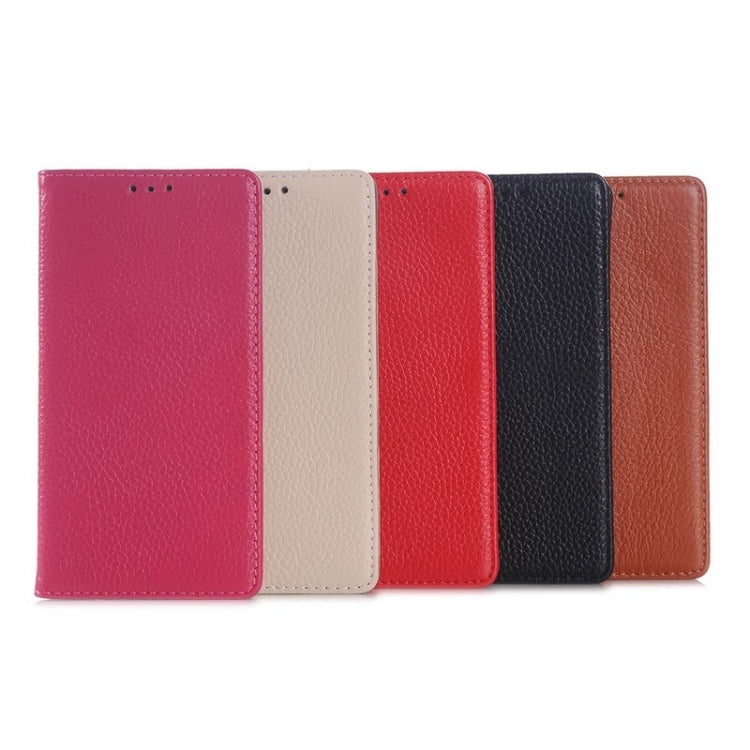 Litchi Texture Horizontal Flip Genuine Leather Case with Card Slots & Holder for LG G4