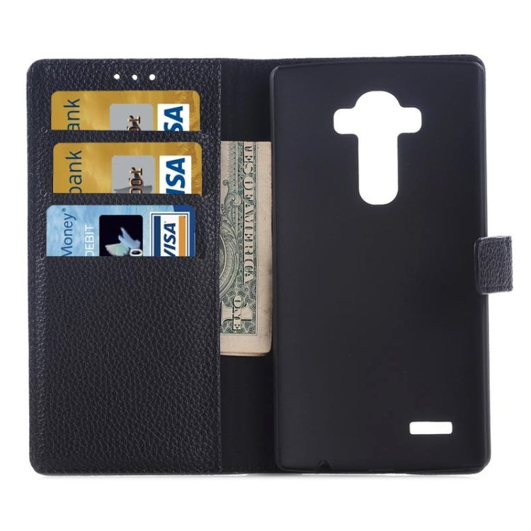 Litchi Texture Horizontal Flip Magnetic Buckle Leather Case with Card Slots & Wallet & Holder for LG G4
