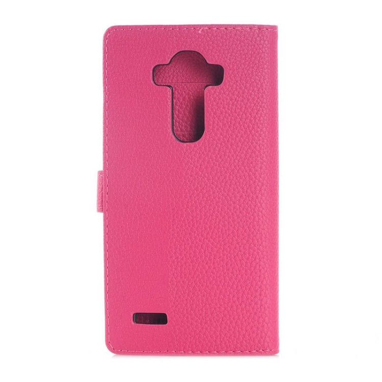 Litchi Texture Horizontal Flip Magnetic Buckle Leather Case with Card Slots & Wallet & Holder for LG G4