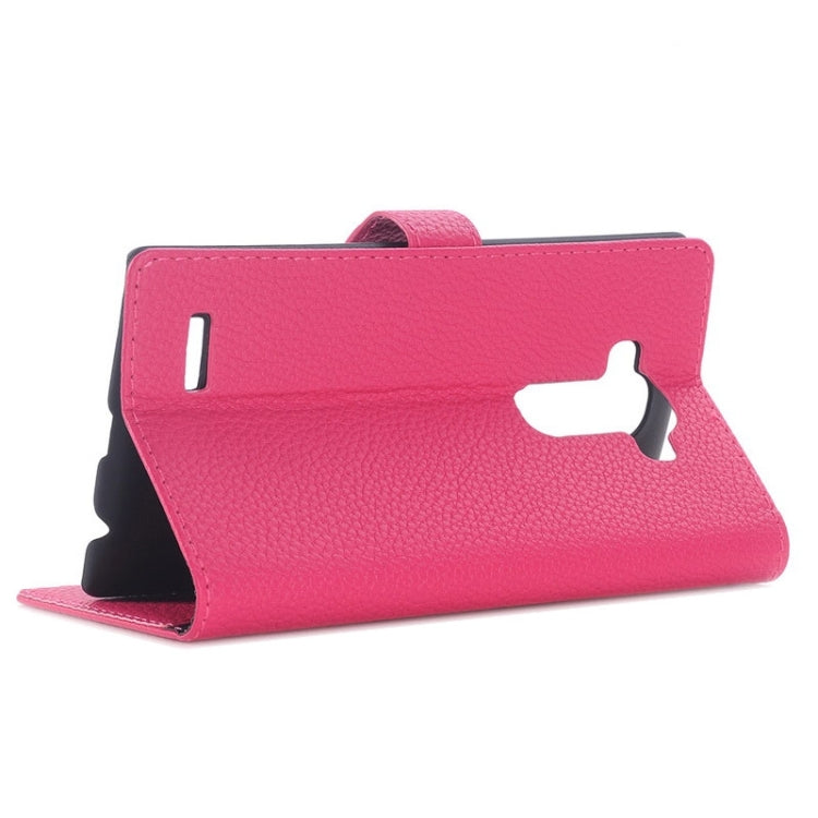 Litchi Texture Horizontal Flip Magnetic Buckle Leather Case with Card Slots & Wallet & Holder for LG G4