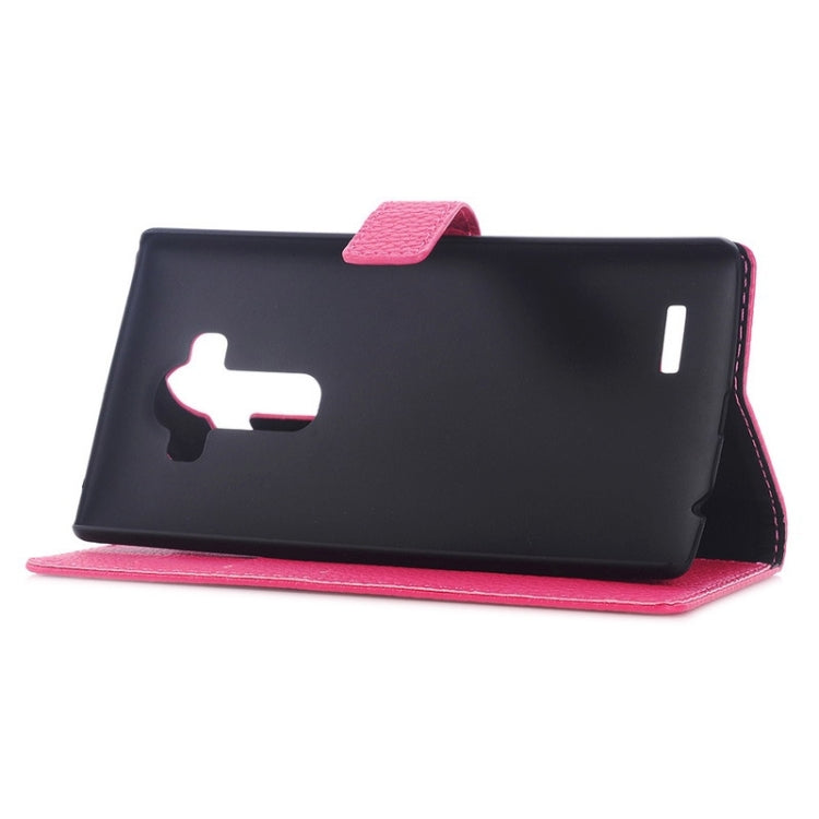 Litchi Texture Horizontal Flip Magnetic Buckle Leather Case with Card Slots & Wallet & Holder for LG G4