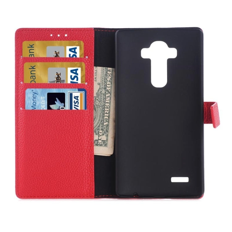 Litchi Texture Horizontal Flip Magnetic Buckle Leather Case with Card Slots & Wallet & Holder for LG G4