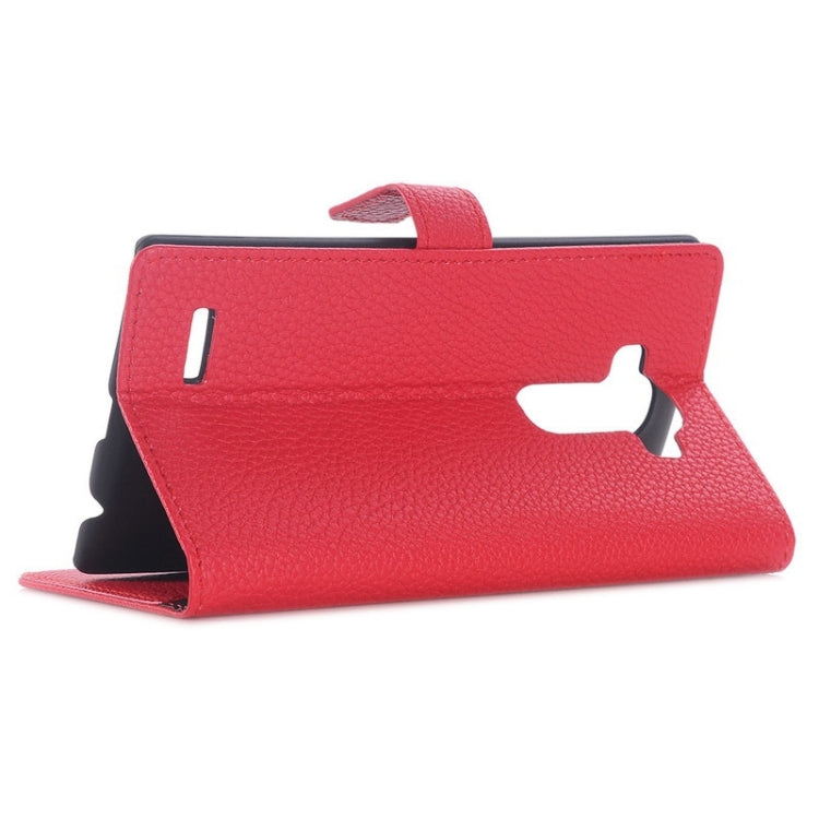 Litchi Texture Horizontal Flip Magnetic Buckle Leather Case with Card Slots & Wallet & Holder for LG G4