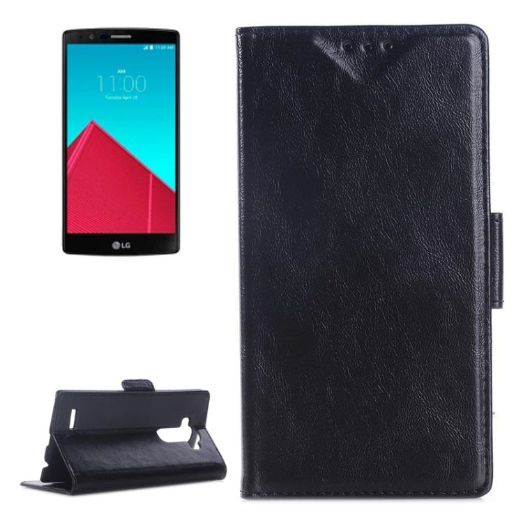 Oil Skin Texture Horizontal Flip Leather Case with Card Slots & Wallet & Holder for LG G4