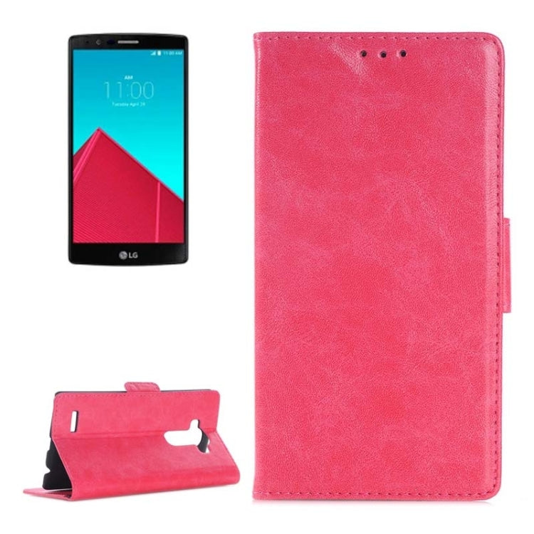 Oil Skin Texture Horizontal Flip Leather Case with Card Slots & Wallet & Holder for LG G4